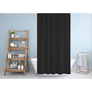 Zethome Jackline Banyo Duş Perdesi 0010 Siyah Tek Kanat 1x180x200