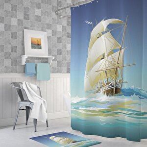 Tropik Ship Banyo Duş Perdesi Tek Kanat 1x180x200