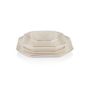 Schafer Graceful Bone Yemek Takımı 56 Parça-gold