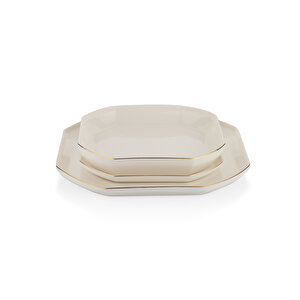 Schafer Graceful Bone Yemek Takımı 56 Parça-gold
