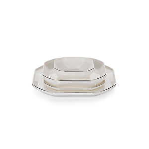 Schafer Graceful Bone Yemek Takımı 56 Parça-platin
