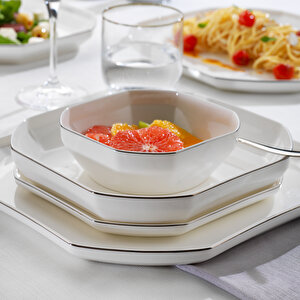 Graceful Bone Yemek Takımı 56 Parça-platin