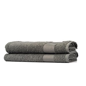 | Minerva | %100 Doğal Pamuk 2'li Havlu Seti Antrasit