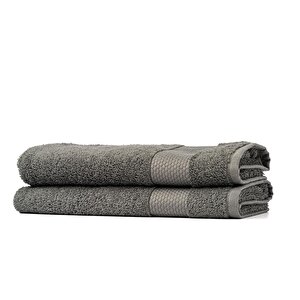 | Minerva | %100 Doğal Pamuk 2'li Havlu Seti Antrasit