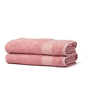 | Minerva | %100 Doğal Pamuk 2'li Havlu Seti Gül Kurusu