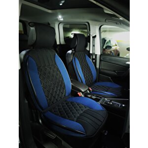 Lüx Oto Koltuk Minderi Ön Arka 5'li Set Elegance Serisi Siyah-mavi Siyah-Mavi
