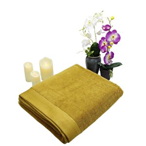 T.concept Exclusive Bambu Pamuk Battal Boy Banyo Havlusu Hardal 100*156