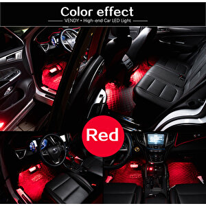 Araç İçi Sese Duyarlı Ayak Altı Led Aydınlatma Kumandalı Rgb