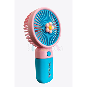 Taşınabilir Mini Fan Soğutucu Masa Üstü Vantilatör Usb Şarjlı Pratik Pembe