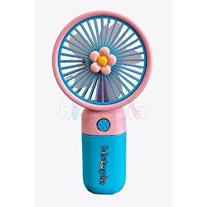 Taşınabilir Mini Fan Soğutucu Masa Üstü Vantilatör Usb Şarjlı Pratik Pembe