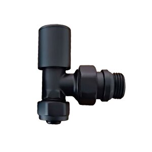 Radyatör Havlupan Vanası Köşe Tip Pex(16*2mm) Siyah Kvn102-b