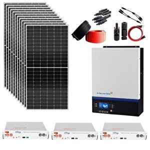 Teknovasyon Arge Güneş Enerjisi Solar Paketi 5kva İnverter 550 Watt Güneş Paneli 48v 50 Amper Lityum Akü