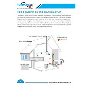 Tommatech 300we 1x240wp Mikro İnverter Balkon Güneş Paneli Paketi