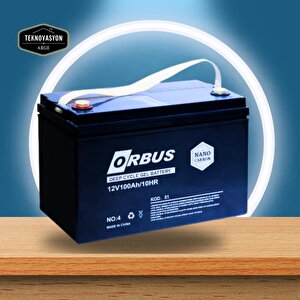 Orbus 12V 100 Amper Derin Döngü Karbon Jel Akü