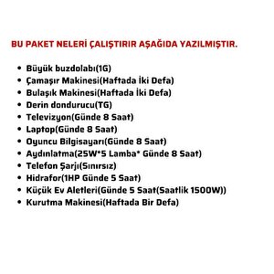 Teknovasyon Arge Güneş Enerjisi Solar Paketi 7.2kva  İnverter 550 Watt  Güneş Paneli 200 Amper Jel  Akü