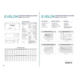 Teknovasyon Arge - Exelon 12 Volt 150 Amper Jel Akü Derin Döngü deep cycle
