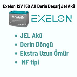 Teknovasyon Arge - Exelon 12 Volt 150 Amper Jel Akü Derin Döngü deep cycle