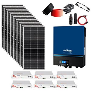 Teknovasyon Arge Güneş Enerjisi Solar Paketi 7.2kva İnverter 550 Watt  Güneş Paneli 48v 50 Amper Lityum Akü