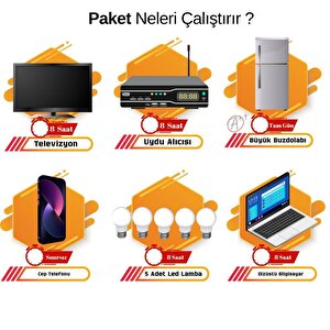 Teknovasyon Arge Güneş Enerjisi Solar Paketi 3kva İnverter 400 Watt Güneş Paneli 200 Amper Jel Akü