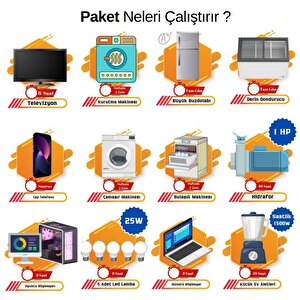 Teknovasyon Arge Güneş Enerjisi Solar Paketi 11kva İnverter 550 Watt Güneş Paneli 48v 100 Amper lityum akü