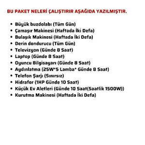 Teknovasyon Arge Güneş Enerjisi Solar Paketi 11kva İnverter 550 Watt Güneş Paneli 48v 100 Amper lityum akü