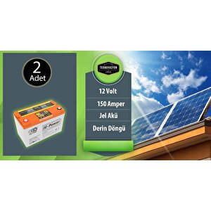 Teknovasyon Arge Güneş Enerjisi Solar Paketi 3kva İnverter 450 Watt Güneş Paneli 150 Amper Jel Akü