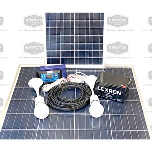 Teknovasyon Arge 10 Watt Güneş Paneli Aydınlatma Paketi Solar Paket