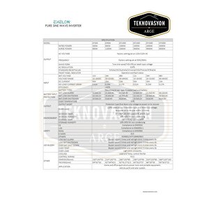 Teknovayon Arge Exelon 12 V 2000w Tam Sinüs Inverter