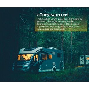 Teknovasyon Arge  Güneş Enerjisi Karavan Solar Paketi 30 Ah Mppt İnverter 250w Güneş Paneli
