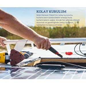 Teknovasyon Arge  Güneş Enerjisi Karavan Solar Paketi 30 Ah Mppt İnverter 250w Güneş Paneli