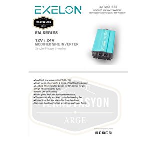 Teknovasyon Arge Exelon 12 V 3000w Modifiye Sinüs Inverter