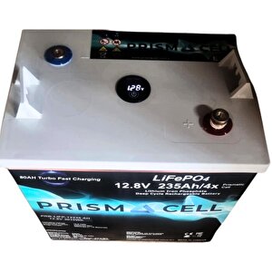 Prismacell Lifepo4 Akü 235ah 12.8 Volt Turbo Fast Charging Karavan, Marin, Solar Yaşam Aküsü