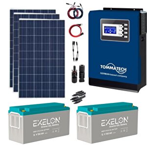 Teknovasyon Arge Güneş Enerjisi Bağ Evi Solar Paketi 3kva İnverter 280w Güneş Paneli 150ah Jel Akü
