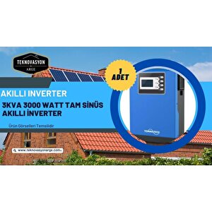 Güneş Enerjisi  Hibrit Paket 3 Kva Tam Sinüs İnverter 330 Watt Güneş Paneli 150 Amper Jel Akü 1000 Watt 24 V Rüzgar Türbini + Yerl