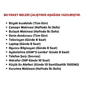 Teknovasyon Arge Güneş Enerjisi Solar Paketi 11kva İnverter 550 Watt Güneş Paneli 200 Amper Jel Akü