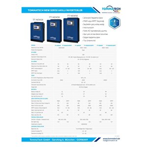 Tommatech New 1kva 1kw 1000 Watt 12 Volt 1 Faz Akıllı İnverter İnvertör