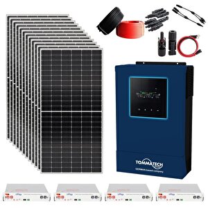 Teknovasyon Arge Güneş Enerjisi Solar Paketi 5.6kva İnverter 550 Watt Güneş Paneli 48v 50 Amper Lityum Akü