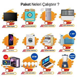 Teknovasyon Arge Güneş Enerjisi Solar Paketi 5.6kva İnverter 550 Watt Güneş Paneli 48v 50 Amper Lityum Akü