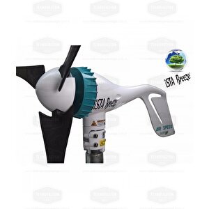 İsta-breeze 500 W 12 V Rüzgar Türbini Air Speed +  Hibrit Şarj Kontrol Cihazı + Direk Seti