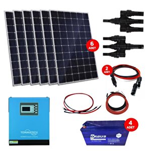 Teknovasyon Arge Güneş Enerjisi Bağ Evi Solar Paketi 5kva İnverter 330w Güneş Paneli 150ah Jel Akü