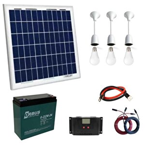 Teknovasyon Arge 40 Watt Güneş Paneli Aydınlatma Paketi Solar Paket