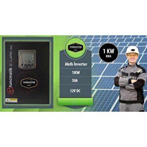 Solarix 1 Kva 1kw 1000 Watt 12 Volt Pwm 50a Akıllı İnverter İnvertör – Dc