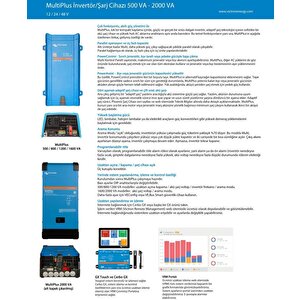 Victron Energy Multiplus İnvertör / Redresör 12/2000/80-32 Şarj:80 Amper (pmp122200000)