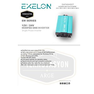 Teknovasyon Arge Exelon 24 V 2000w Modifiye Sinüs Inverter