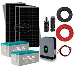10.000 Watt  Çamaşır Makinesi Solar Paketi 550w Güneş Paneli 2.7kw İnverter 200ah Jel Akü