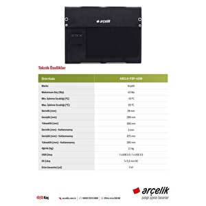 Teknovasyon Arge Arçelik 40w Fsp Katlanabilir Solar Panel