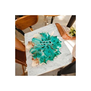 Leaf Oak  Yaprak Desen Sunum Tabak 35cm