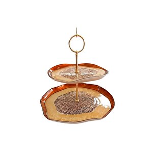 Porcını Katlı Sunum Tabak 28 X 21 Cm