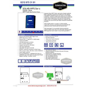 Havensis 30 Amper Mppt Şarj Kontrol Cihazı 12/24 Volt