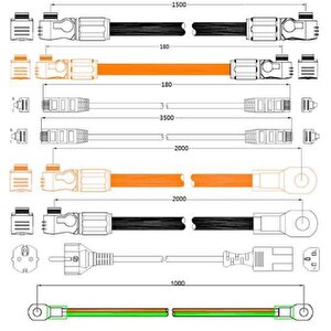 Pylontech Sc500-100s Akü Denetleme Bms, Taban Kablolar, H48050 Için